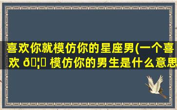 喜欢你就模仿你的星座男(一个喜欢 🦈 模仿你的男生是什么意思)